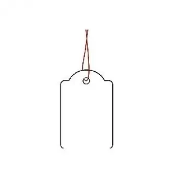Marķējuma birku aukliņas HERMA 6915 25x38 mm ar sarkanu aukliņu