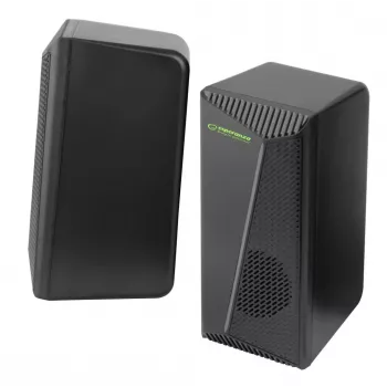 Boxe Stereo 2.0, 6W, Conectare Jack 3.5mm, Alimentare USB, Esperanza Rainbow Nortec 95855, Iluminare RGB, Melni
