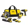 STANLEY Power Tool Set SFMCK412MDS-QW — 4-daļīgs komplekts ar litija jonu akumulatoru