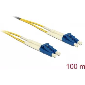 Delock LWL kabelis LC Duplex uz LC Duplex Singlemode OS2 100 m (80161)