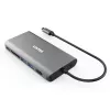 UNITEK uHUB O8+ Vadu USB 3.2 Gen 1 Type-C pelēks 100W Power Delivery