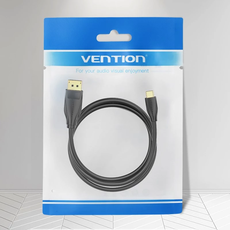 Vention USB-C uz DisplayPort 8K kabelis 2 m, USB Type-C uz DP, melns