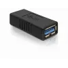 DELOCK USB 3.0-A adapteris USB-A uz USB-A melns, USB 3.0 datu pārsūtīšana