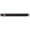 Strāvas sadales bloks GEMBIRD EG-PDU-10C132C19 — 10x C13 ligzdas, 1U statnes, 16A C19 ieeja, 2 m kabelis, 3500 W