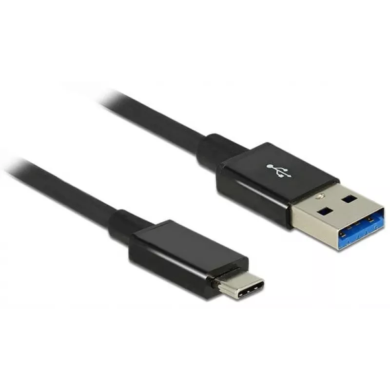 DeLOCK Premium - USB kabelis - 24 kontaktu USB Type C (V) - uz - 9 kontaktu USB Type A (V) - 1,0 m (USB 3.1 Gen2) - melns (83983)