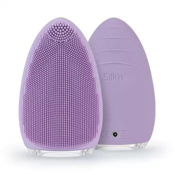 Vibrējošā suka Silk'n Bright violeta maiņstrāvas/akumulatora darbināma visiem ādas tipiem