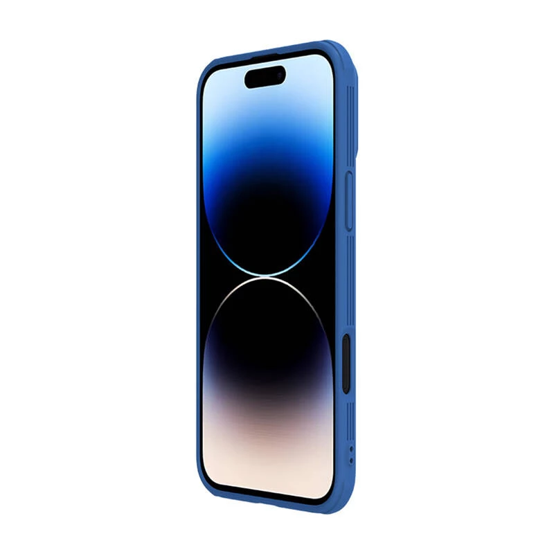 Aizsargājošs telefona maciņš Nillkin CamShield Pro iPhone 16 Pro Max, zils, bīdāms kameras vāciņš