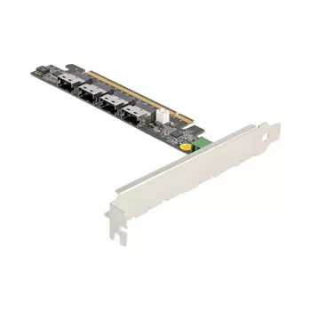 DeLOCK PCI Express x16 karte ar 4 iekšējiem SFF-8654 4i NVMe, ar bifurkāciju