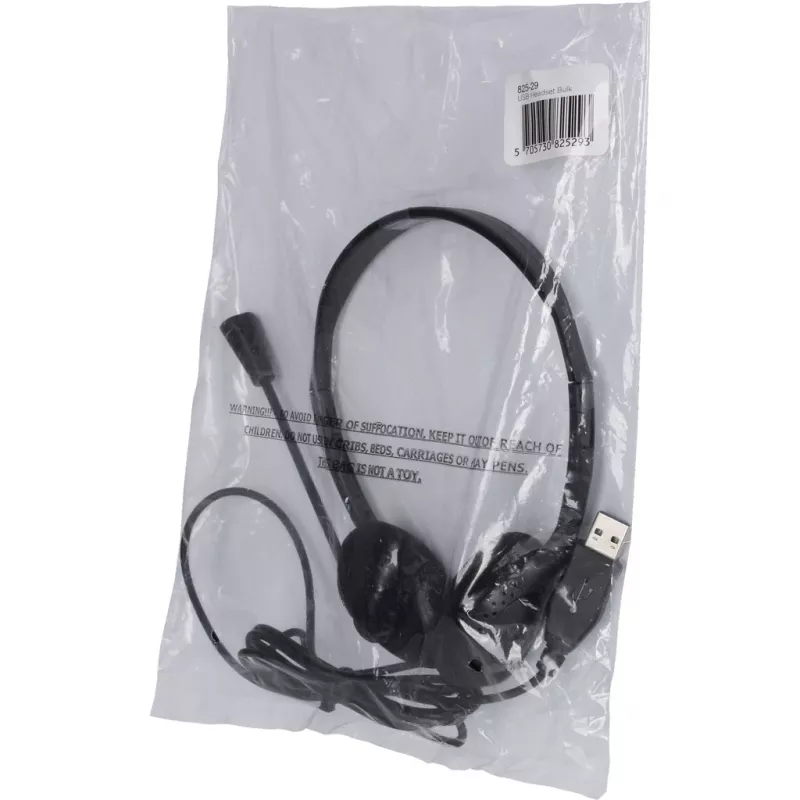 Advanced Accessories USB austiņas ar mikrofonu - melnas
