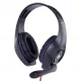 Vadu spēļu austiņas GEMBIRD GHS-05-B, cirkumaurālas, 20–20000 Hz, 2 m kabelis, 250 g, melnas/zilas