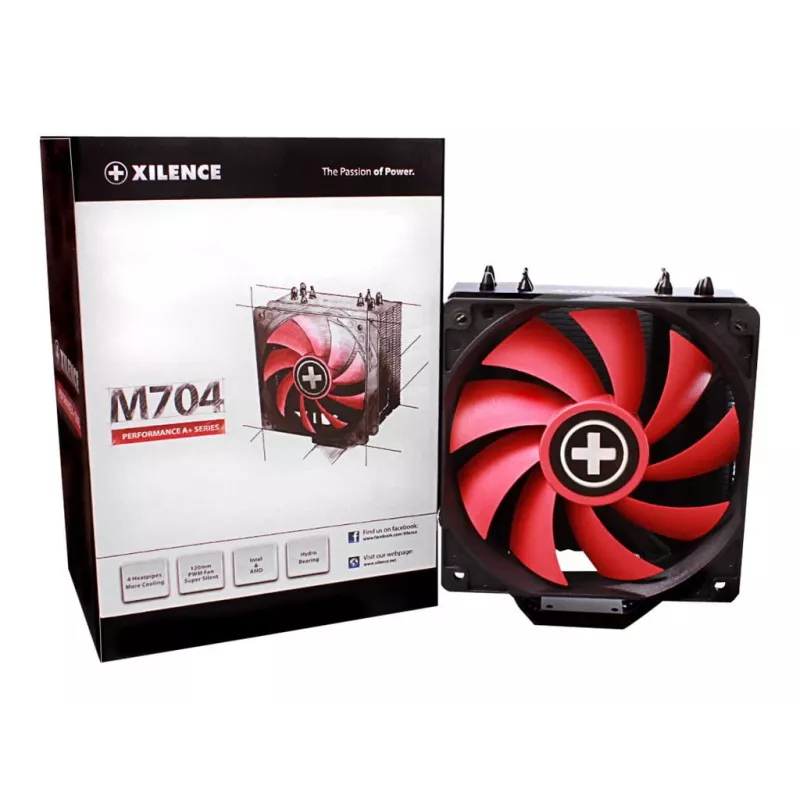 Xilence M704 procesora dzesētājs 12 cm melns, sarkans