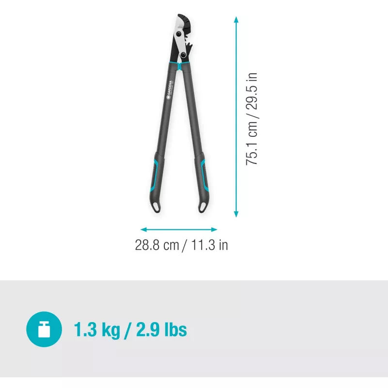 Gardena EnergyCut dārza šķēres ar apvedasmeņiem, melnas/zaļas, tērauda, 5 cm