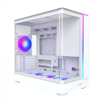 PC Case Montech KING 15 PRO balta — Micro ATX / Mini-ITX, Midi Tower