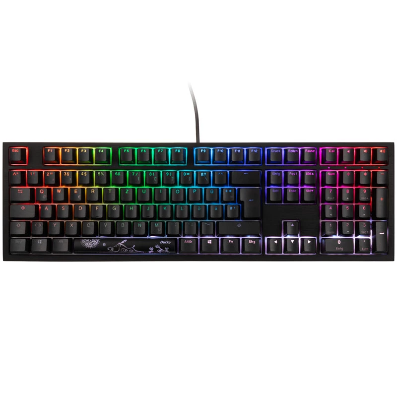 Ducky Shine 7 klaviatūra spēlēm USB vācu melna
