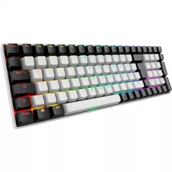 SKILLER SGK50 S2, Gaming tastatūra balta, DE izkārtojums, Gateron Red