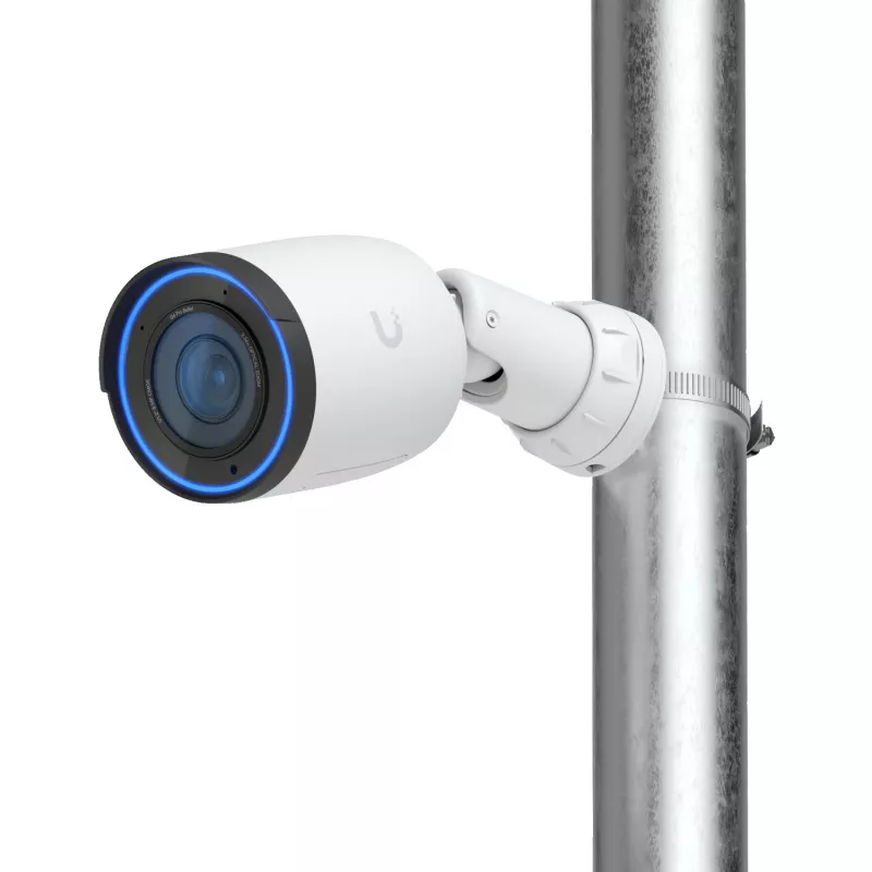 IP drošības kamera UBIQUITI G6 Pro Bullet — 4K (3840×2160), vadu, iekštelpu/āra, 1/1,2 collu CMOS, 5,9–13,8 mm, 2,36x optiskā tālummaiņa, griestu/sienas/staba stiprinājums