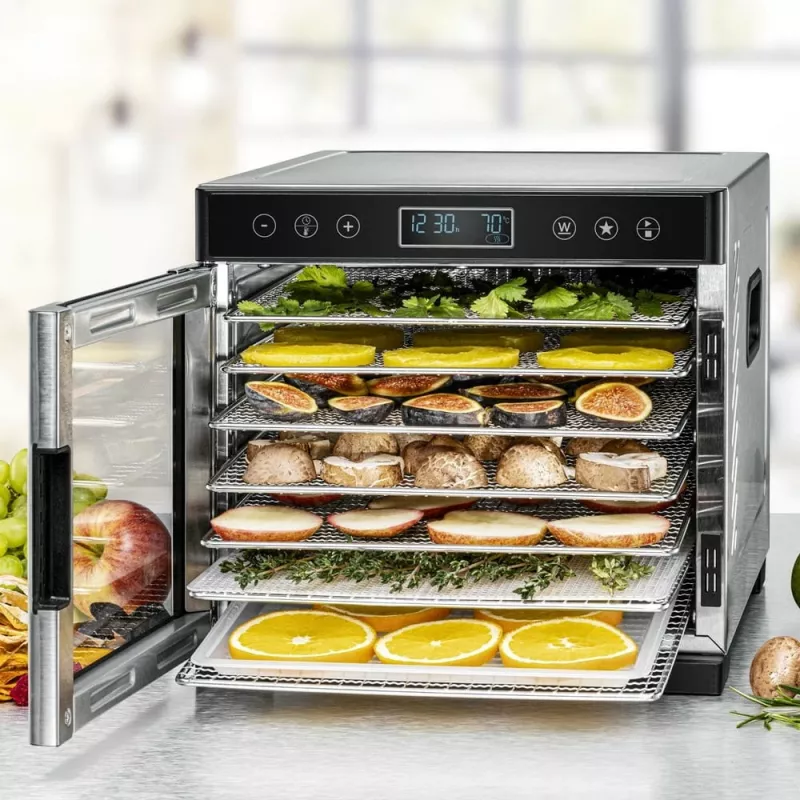 Pārtikas žāvētājs Rommelsbacher DA 650 600 W nerūsējošais tērauds, 0,5 m², 35–75 °C, 7 paplātes