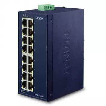 PLANET ISW-1600T tīkla slēdzis Nepārvaldāms Fast Ethernet (10/100) Zils
