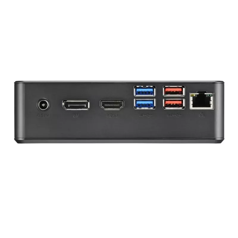 Shuttle XPC Nano PC NC40U, Intel Celeron 7305U, 1x HDMI, 1x DP, 1x USB-C/DP, 6x USB 3.2, 1x 2,5 collu slots, 2x M.2, 1x LAN, RAID, nepārtraukta darbība 24/7, iekļauts VESA un statīvs