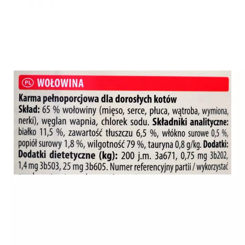 Mitrā kaķu barība Animonda Carny bundža 200 g — liellopa gaļa, bez graudaugiem, bez glutēna, pieaugušiem kaķiem, piemērota pārtikas alerģijām