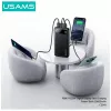 Ārējais akumulators usams PB80 PD20W 10000mAh — pārnēsājams lādētājs, melns