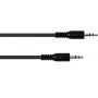 3,5 mm stereo kabelis Omnitronic 30211600 — 1,5 m, melns, TRS vīru-vīru