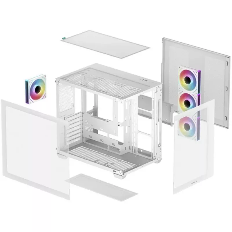 PC Case DeepCool CG530 4F WH Midi Tower balta