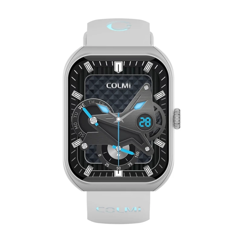 Viedpulkstenis Colmi P86 Sudraba Bluetooth pulsa mērītājs, Sudraba korpuss