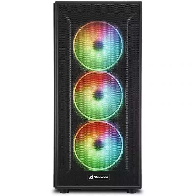 PC korpuss Sharkoon TG6M RGB Tornis Melns