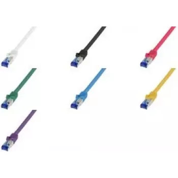 Logilink Professional - Patch-Cable - RJ-45 (M) uz RJ-45 (M) - 3 m - 6 mm - S/FTP - CAT 6a - Halogēns, Veidots, Bezķēžu - ceriņi, RAL 4005 (C6A069S)