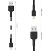Lightning kabelis AUKEY CB-AL05 1 m melns