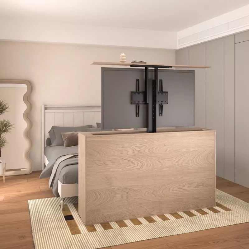 Griestu TV stiprinājums MACLEAN MC-976 32 collu–55 collu ekrāniem, VESA līdz 400×400, maksimālā slodze 50 kg