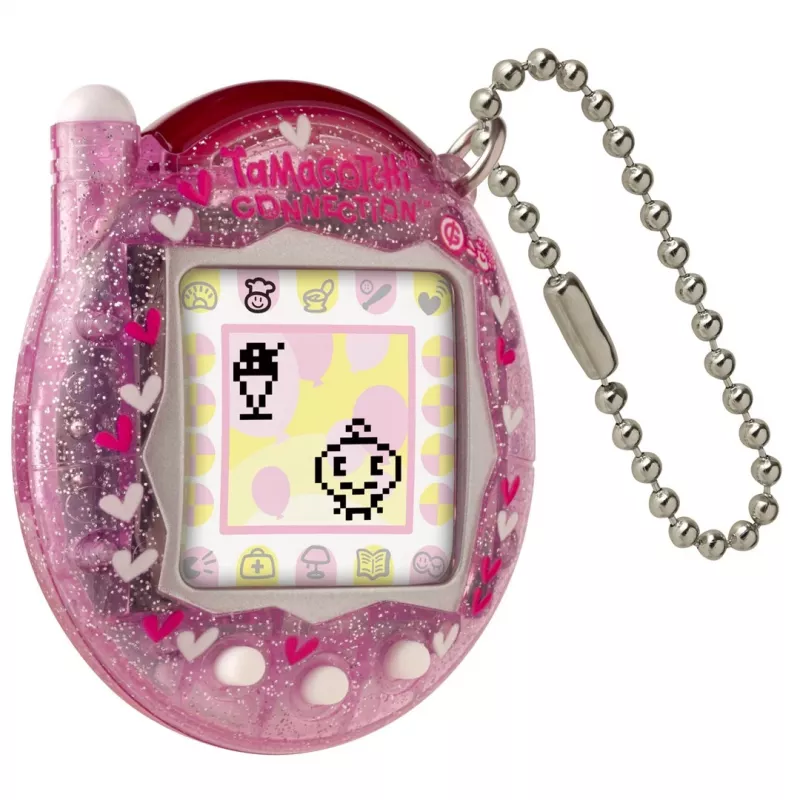 Rokas digitālais mīlulis Bandai Tamagotchi Connection Pink Glitter — virtuāla mīluļa rotaļlieta