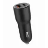 Automašīnas mobilās ierīces lādētājs Gembird TA-UC-AC2PDQC38-CAR-01, USB-C, 38W, 12–24V, melns