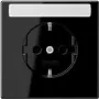 JUNG LS 1520 NA SW Kontaktligzda, tips F, melna (LS1520NASW)