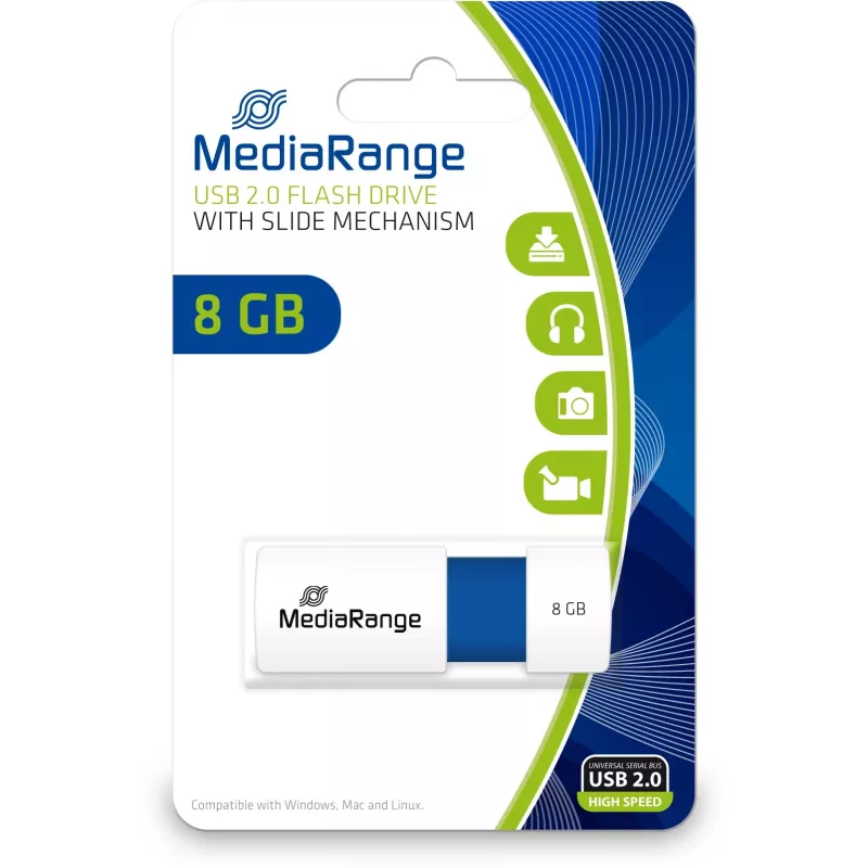USB zibatmiņa MediaRange 8 GB USB Type-A 2.0 MR971