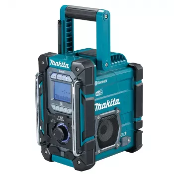 Pārnēsājamais radio Makita DMR301 — DAB/DAB+/FM/AM, USB-A, 18V Li‑Ion, ūdensizturīgs