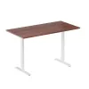 Regulējama augstuma galds Up Up Bjorn balta, galda virsma M Dark Walnut