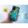 Telefona maciņš iKins Samsung Galaxy S20+ — melnas ūdensrožu dizains