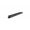 Sadales panelis 19 inch 24 porti, CAT6, S/FTP, 1U, kabeļu atbalsts, melns (komplekts)