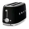 Smeg - TSF02 Toasteris 4 šķēlēm - Melns/lakots/PxAxD 41x20,8x21,5 cm/6 grauzdēšanas pakāpes/1500W