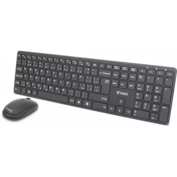 Bezvadu tastatūras un peles komplekts YENKEE YKB 2008CS — 2,4 GHz USB, kompakts izkārtojums