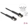 Tīkla kabelis DeLOCK RJ45 plāns Cat.6A U/FTP 2m melns