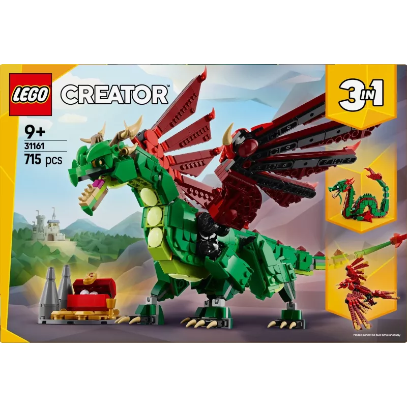 LEGO CREATOR 3 IN 1 31161 Viduslaiku pūķis