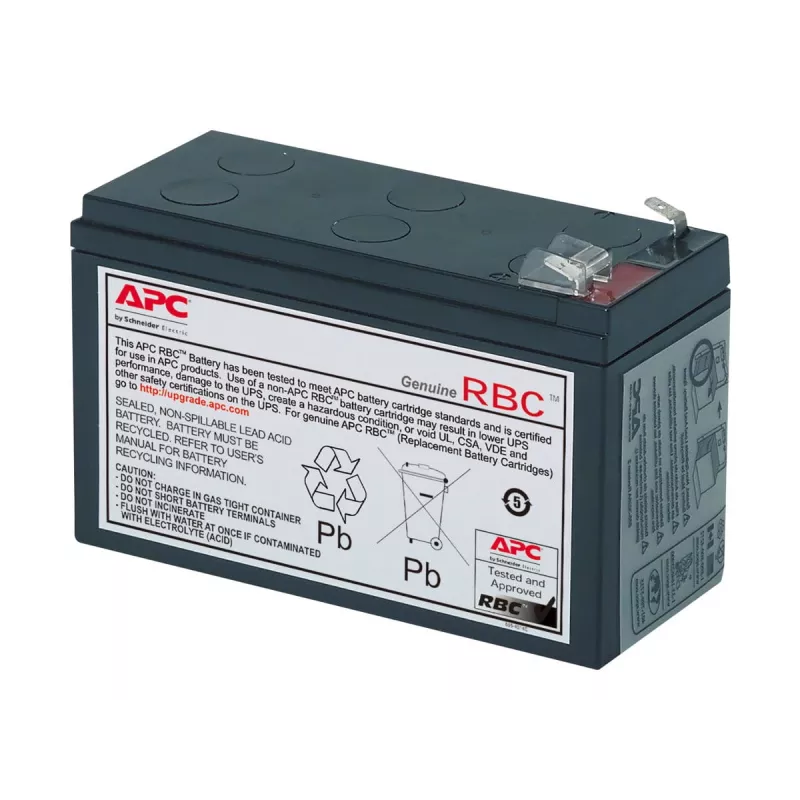 APC akumulatoru nomaiņas kasetne APCRBC106 (OEM), Svina-skābes hermētisks (VRLA), 1 gab., Melna, RoHS, 2.5 kg, 102 mm