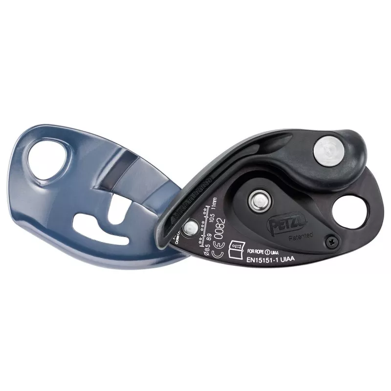 Tubular belay device Petzl GRIGRI – Aluminium and steel, 175 g, viena paka, red/oranža