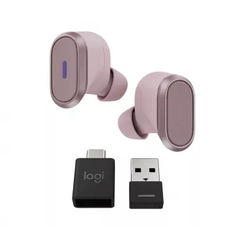 Logitech Zone True Wireless, ievietojamās austiņas, ANC, Rosé, rozā, ievietojamās, Bluetooth, 985-001090