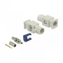 Koaksiālais savienotājs DELOCK 89756 — FAKRA B vīrietis, zelta pārklājuma kontakti, 9,4×25,6×7,4 mm
