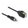 DeLOCK kabelis RCA spraudnis uz spaiļu bloka adapteri ar spiedpogu 15 cm