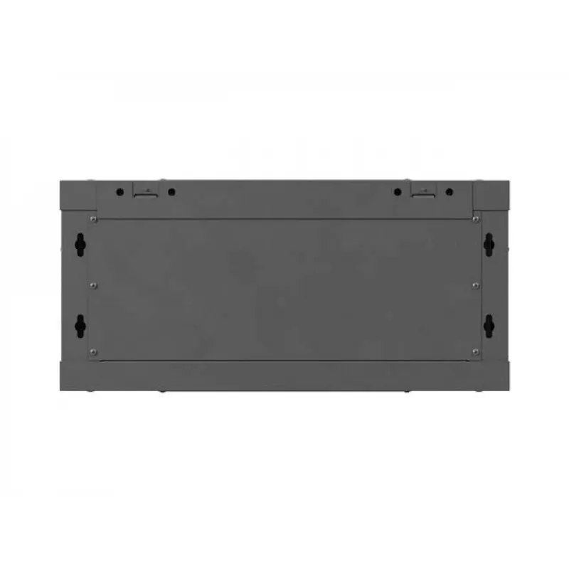 Pie sienas stiprināms 19 collu plaukta skapis LANBERG 4U 600x450 mm melns ar metāla durvīm